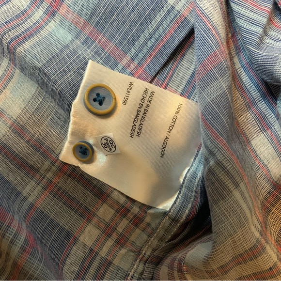 Weatherproof Vintage Air Tex Men's XXL Plaid Shirt - Blue and Gray NWT - Picture 4 of 4